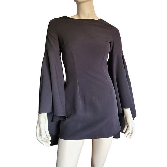 Gothic Flare Sleeve Mini Dress - Picture 1 of 5